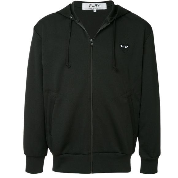 Comme des Garcons PLAY Other - Comme de Garçon play black mens logo hoodie zip up